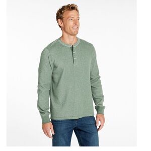 L.L. Bean| Men's Bean's Vintage Soft Knit Henley | LARGE TALL | GRAY | NWT